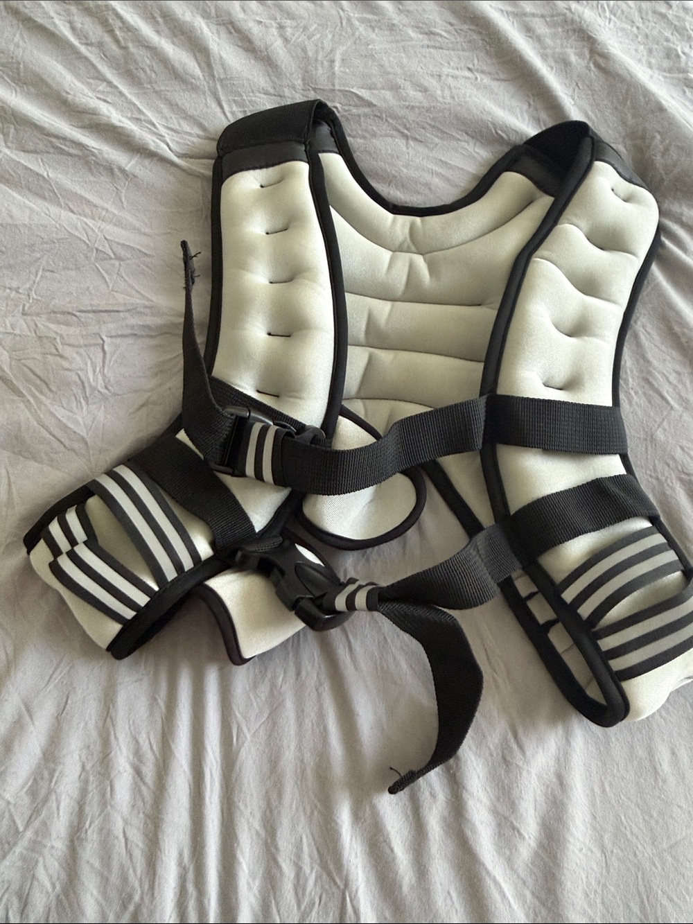 Padded Black and White Training Vest
